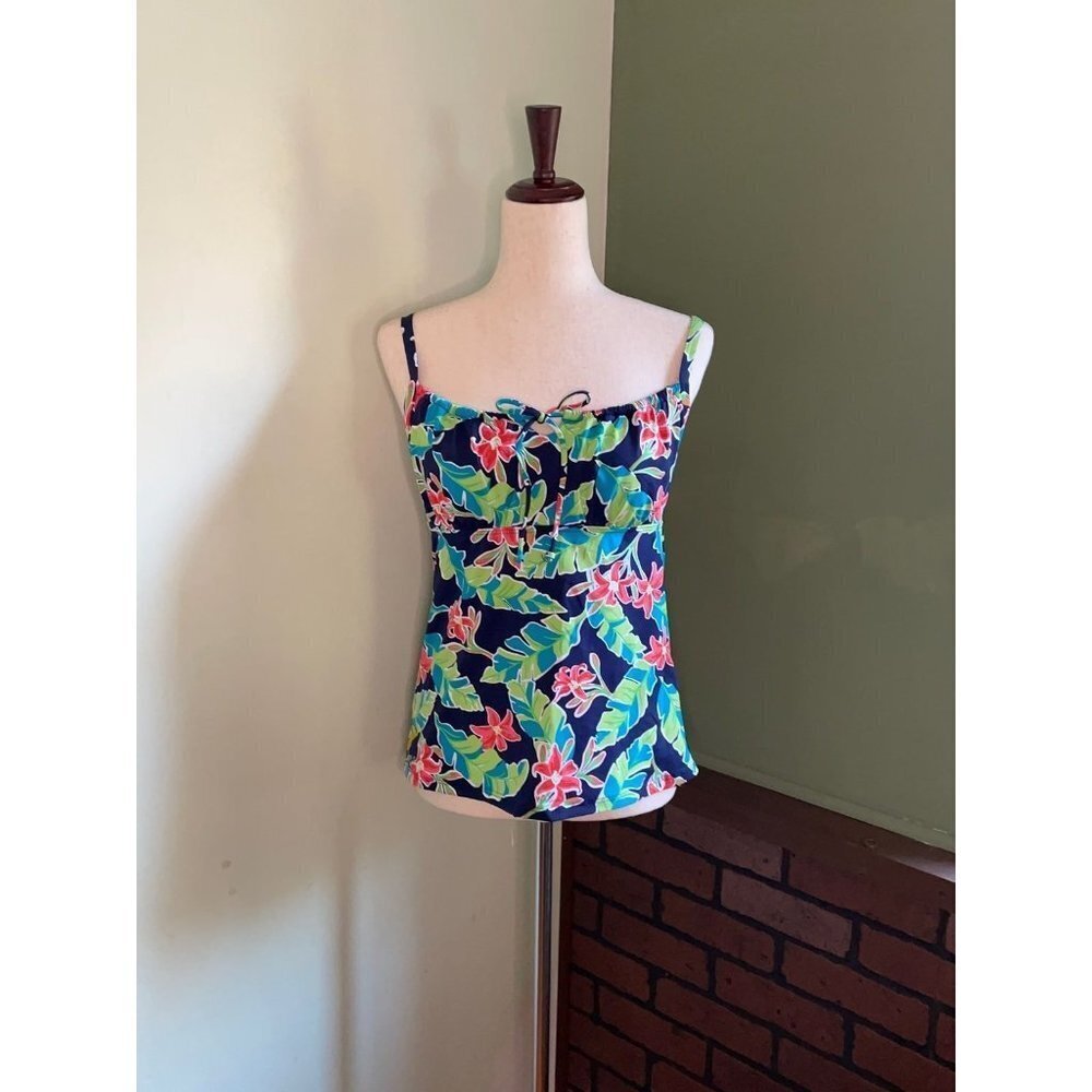 8 Lands End Tankini Swim Top‎ J05 73